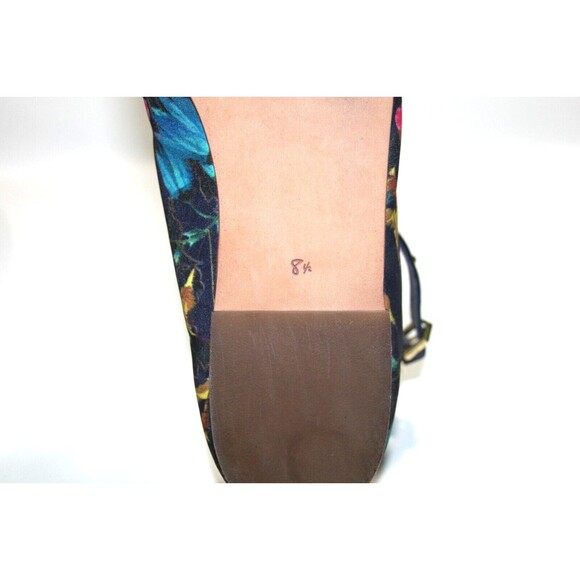 Sam Edelman Ferrera 2 Women Floral Multi Color Ankle Strap Birds Flats Size 8.5 - Picture 6 of 10